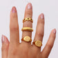 Gold plated stainless steel butterfly ring elegant women’s jewelry