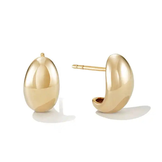 C-shaped stainless steel earrings elegant women’s jewelry