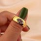 The Cristallo Ring clear square stone ring gold Purajoia