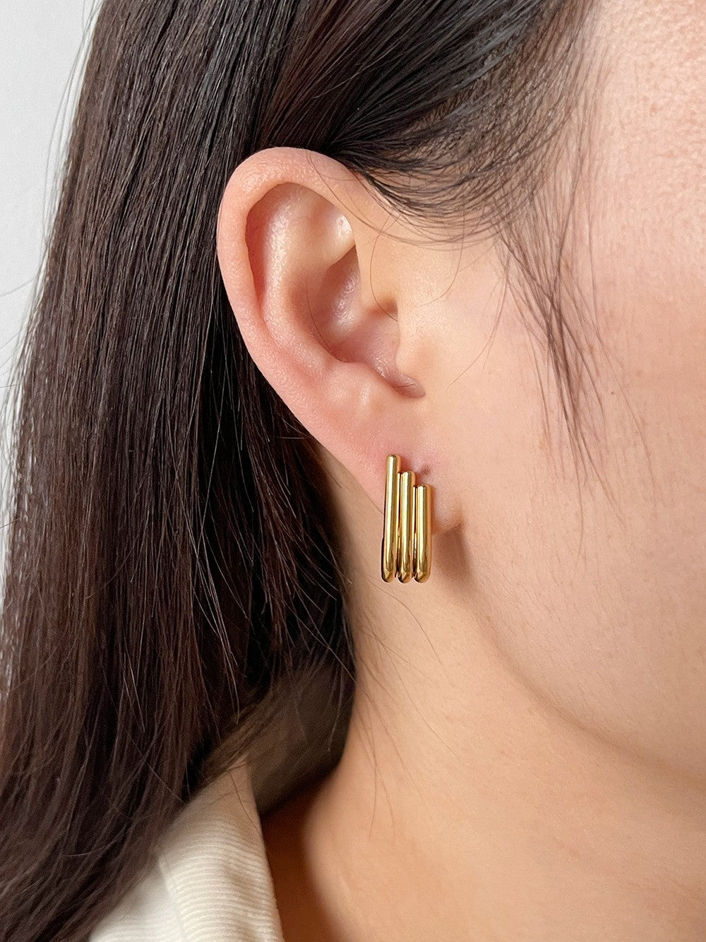 The Aria Earrings gold wing earrings Purajoia view 5