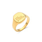 Personalized Elegance: 18K Gold Plated Jewelry with English Letter Ring