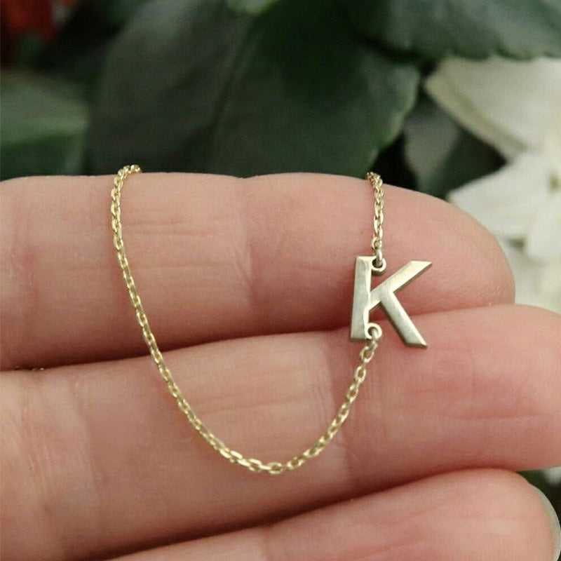 Stainless Steel Oblique Chain Necklace