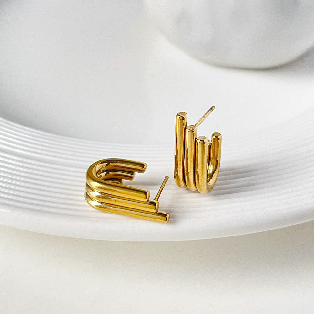 The Aria Earrings gold wing earrings Purajoia view 2