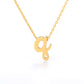 Small Letter Necklace Hollow Stainless Steel