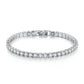 Timeless tennis chain bracelet with round zircon gemstones