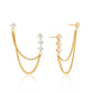 The Cascata Earrings zircon tassel drop earrings Purajoia view 3