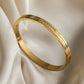 Timeless gold plated stainless steel bracelet with cubic zirconia