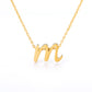 Small Letter Necklace Hollow Stainless Steel