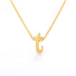 Small Letter Necklace Hollow Stainless Steel