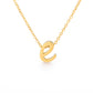 Small Letter Necklace Hollow Stainless Steel