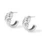 The Boucle Earrings c shape stud earrings gold Purajoia view 5