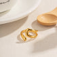 Timeless 18K gold plated adjustable ring for weddings or daily wear