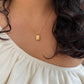 Statement cube pendant necklace diamond effect clavicle jewelry