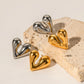 Elegant love heart stud earrings women’s stainless steel jewelry