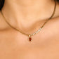 Chic stainless steel pendant necklace with oval crystal design