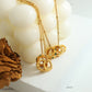 Timeless small loop pendant necklace stainless steel elegant style
