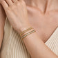 Stainless steel chain zircon bracelet timeless women’s jewelry