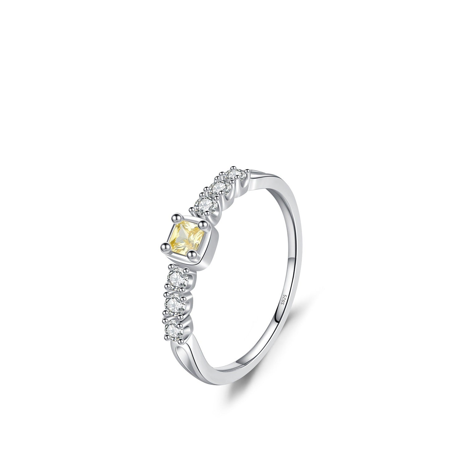 S925 sterling silver sugar cube ring dainty women’s jewelry