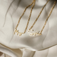 Engraved name chain necklace personalized jewelry waterproof design