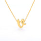 Small Letter Necklace Hollow Stainless Steel