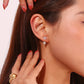 The Amalfi Earrings front back zircon stud earrings Purajoia view 2