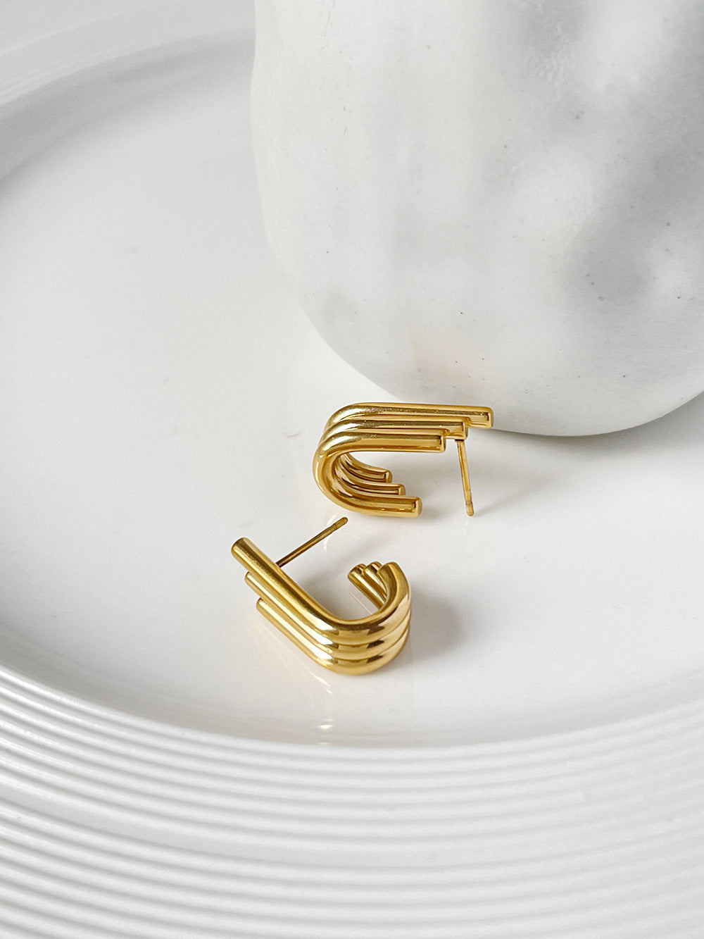The Aria Earrings gold wing earrings Purajoia view 4