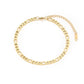 Figaro bracelet and necklace set 18K gold plated stainless steel 5