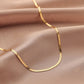 Elegant flat link chain necklace durable timeless style