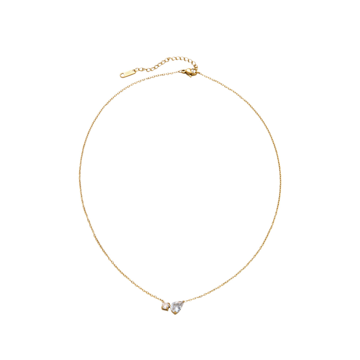 Goccia Choker Necklace with teardrop rhinestone detail | PURAJOIA