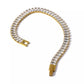 Gold bracelet with diamonds and cubic zirconia elegant women’s jewelry