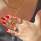 Gold plated stainless steel heart locket pendant necklace