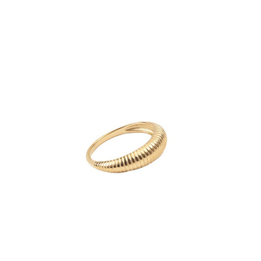 Elegant gold plated ring for women fashion stainless steel jewelry