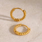 Intreccio Twist Stud Earrings with woven geometric design, view 4 | PURAJOIA