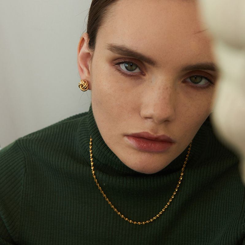 Monte-Carlo stainless steel earrings, view 3 | PURAJOIA