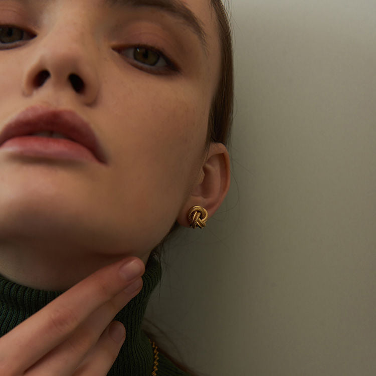 Monte-Carlo stainless steel earrings, view 4 | PURAJOIA