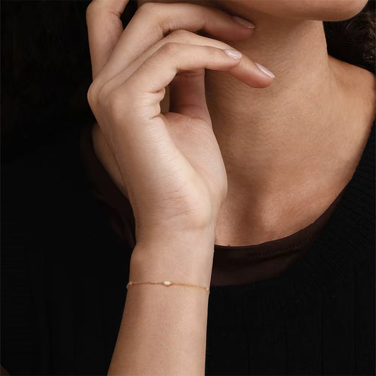 Opale Bracelet with marquise opal details, view 2 | PURAJOIA