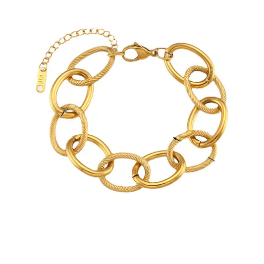 Oval cable loop bracelet elegant women’s jewelry timeless style