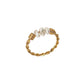 Perla Twist Ring with natural freshwater pearl | PURAJOIA