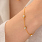 Women’s fashion jewelry 18K gold plated bracelet with zircon