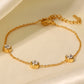 Women’s fashion jewelry 18K gold plated bracelet with zircon