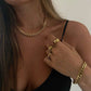Fashion forward necklace with substantial chunky chain links