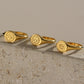 Minimalist women’s fashion jewelry retro ring star moon motif
