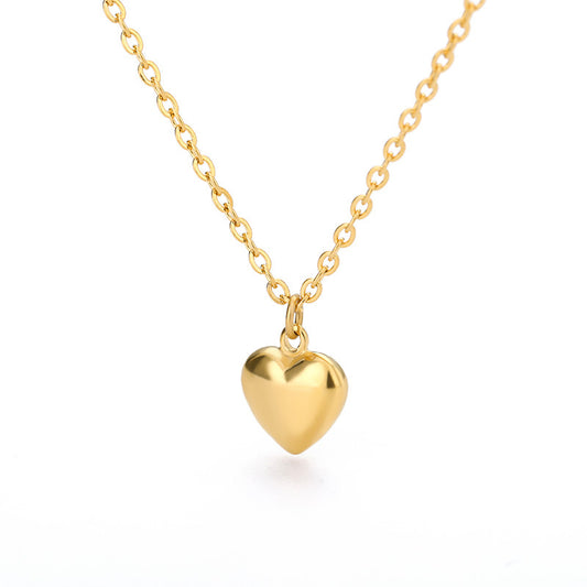 Square angel wings pendant necklace stainless steel 18K gold plated