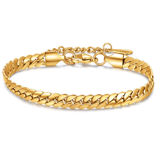 Stainless steel Cuban link bracelet modern timeless jewelry