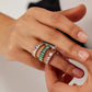 Minimalist stainless steel ring with cubic zirconia stone