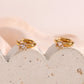 Women’s fashion jewelry oval zircon hoop earrings gold plated