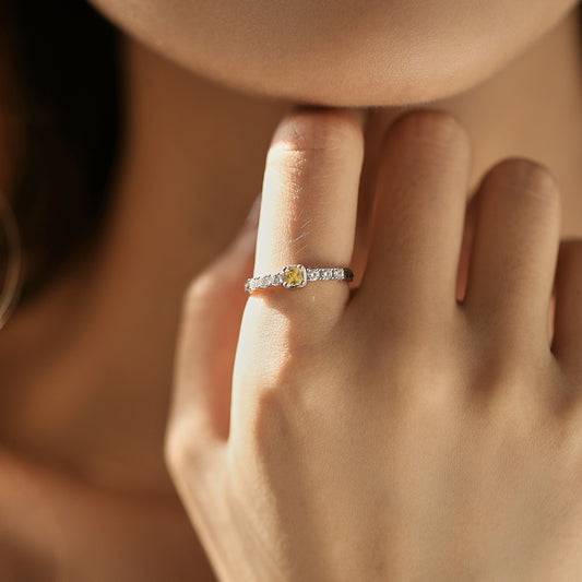 Minimalist S925 sterling silver sugar cube ring refined jewelry