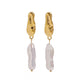 The Sorrento Earrings gold pearl earrings Purajoia