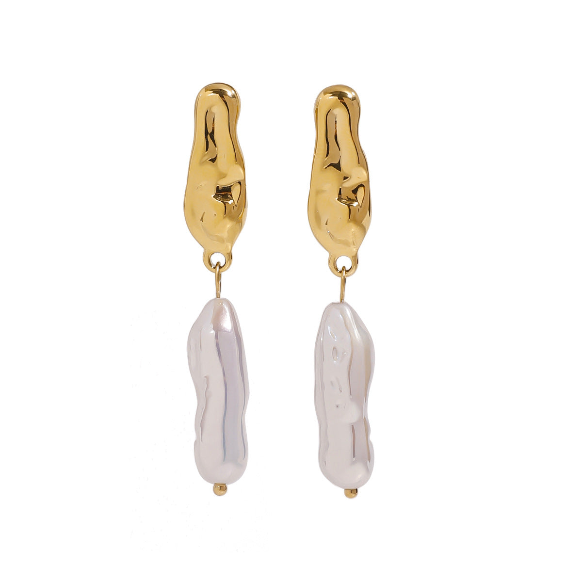 The Sorrento Earrings gold pearl earrings Purajoia