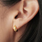 C-shaped stainless steel earrings elegant women’s jewelry